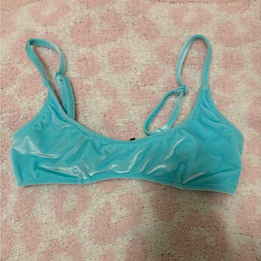 Triangl Swimwear Velvet Blue Bikini | TOP ONLY